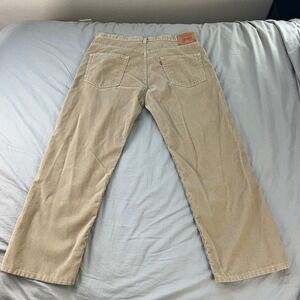 LEVI'S 569 Vintage Loose Straight Fit Jeans Mens 38x30 Tan Corduroy 2003 00s Y2K